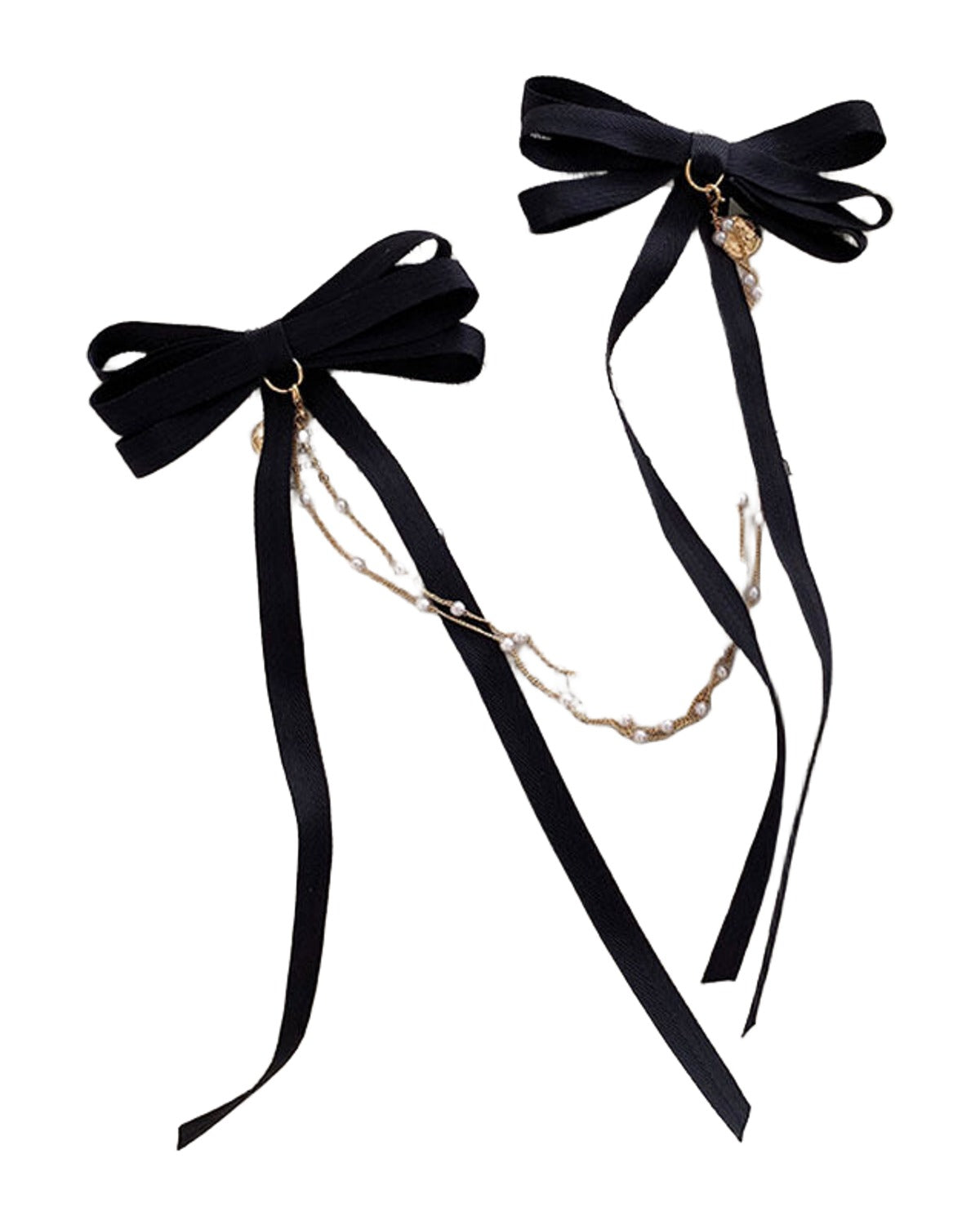Bow Pearl Fringe Hair Clip photo 5