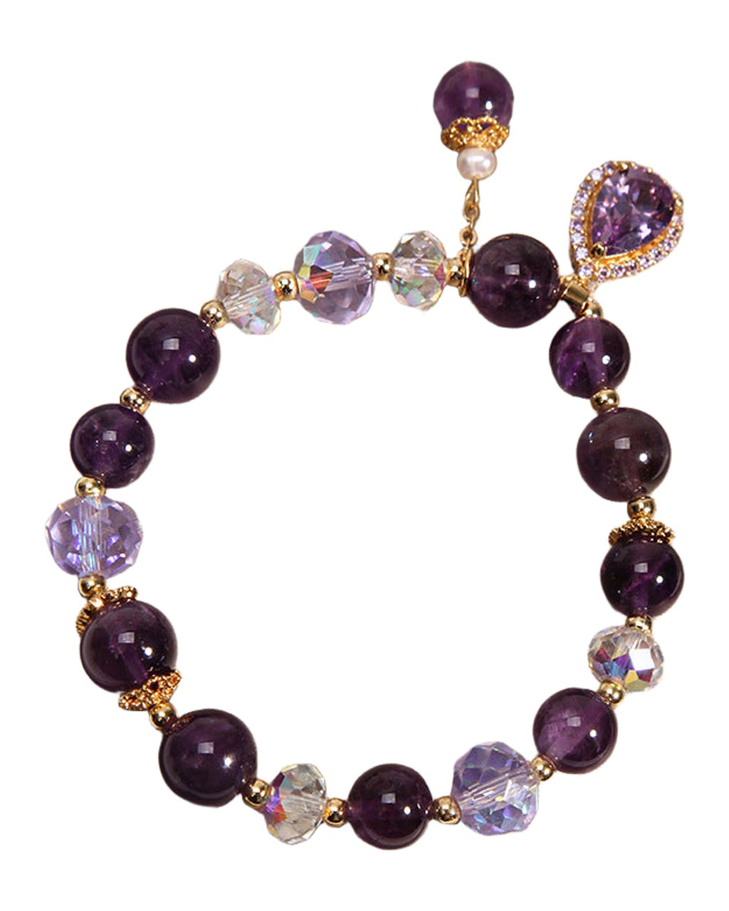 Natural Vintage Purple Crystal Bracelet photo 3
