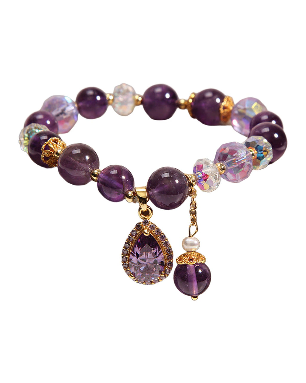Natural Vintage Purple Crystal Bracelet photo 4