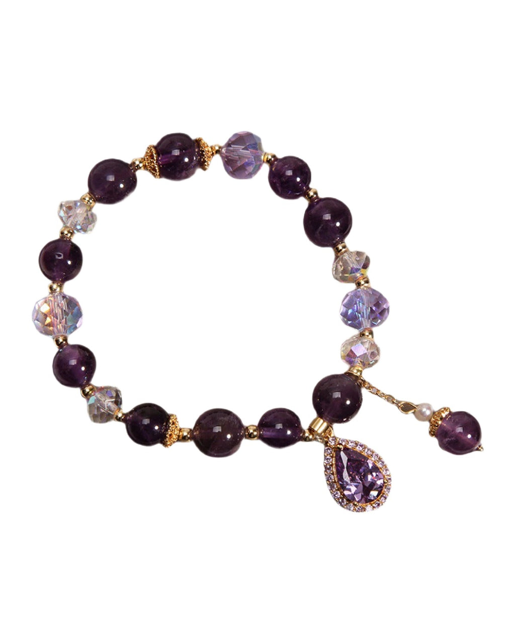 Natural Vintage Purple Crystal Bracelet photo 5