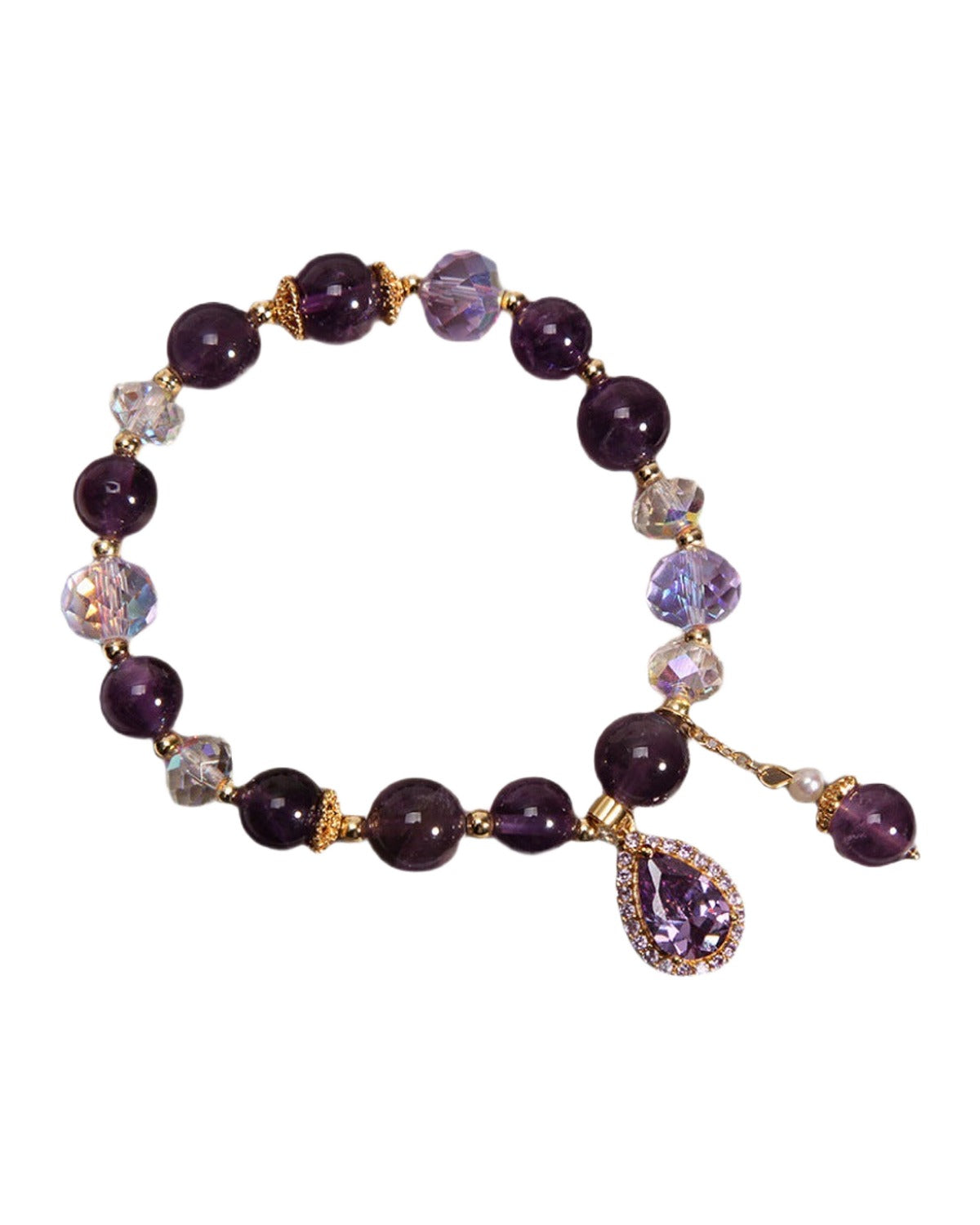 Natural Vintage Purple Crystal Bracelet photo 5