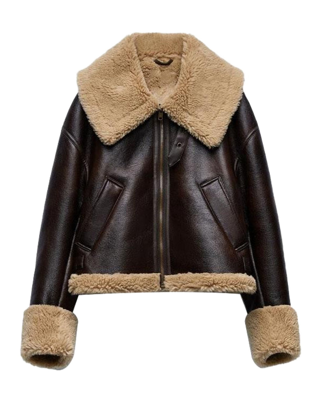 Faux Fur Effect Cropped Coat photo 1