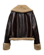 Faux Fur Effect Cropped Coat photo 3
