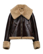 Faux Fur Effect Cropped Coat photo 5