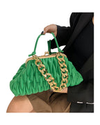 Autumn Embroidery Line Rhombus Chain Shoulder Bag photo 1