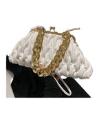 Autumn Embroidery Line Rhombus Chain Shoulder Bag photo 10