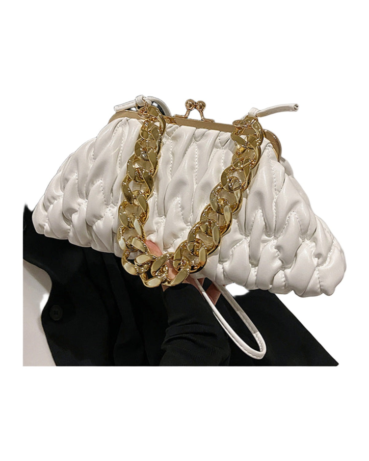 Autumn Embroidery Line Rhombus Chain Shoulder Bag photo 10