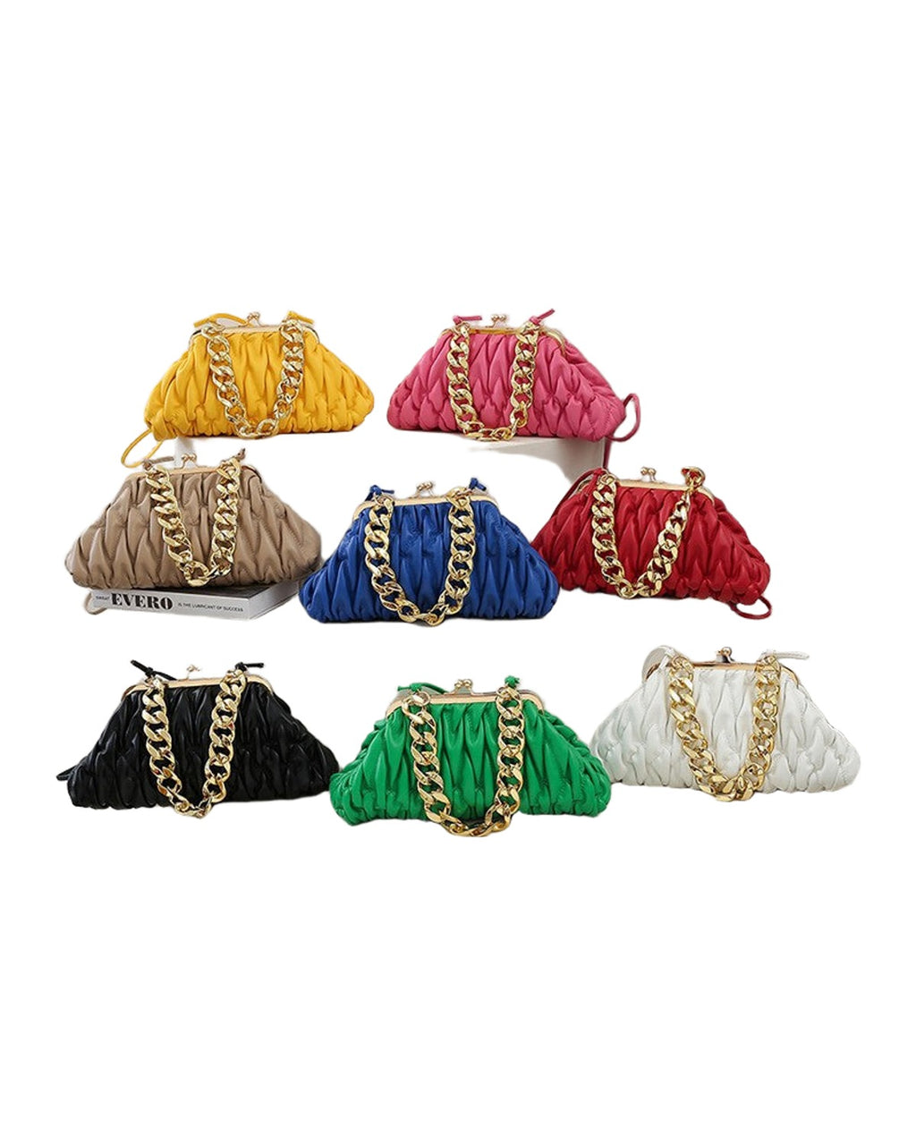 Autumn Embroidery Line Rhombus Chain Shoulder Bag photo 3