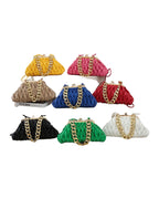 Autumn Embroidery Line Rhombus Chain Shoulder Bag photo 3
