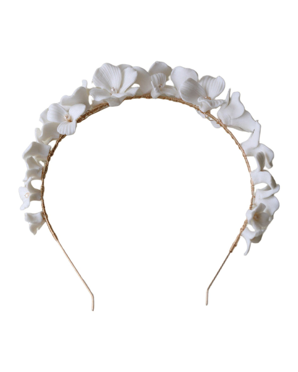 Bridal Simple Ceramic Flower Headband photo 1