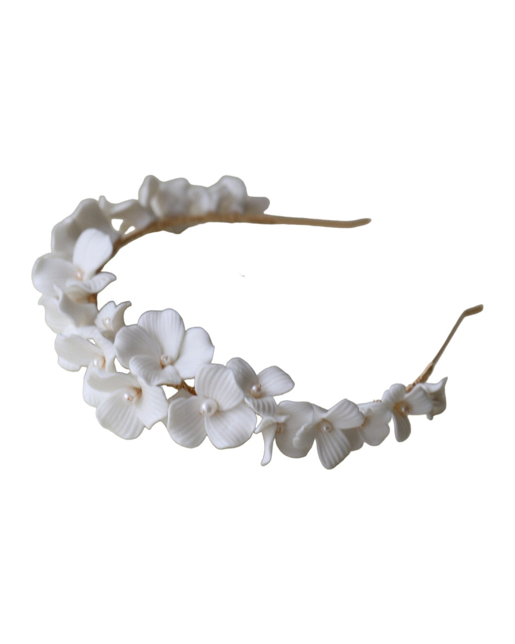 Bridal Simple Ceramic Flower Headband photo 4