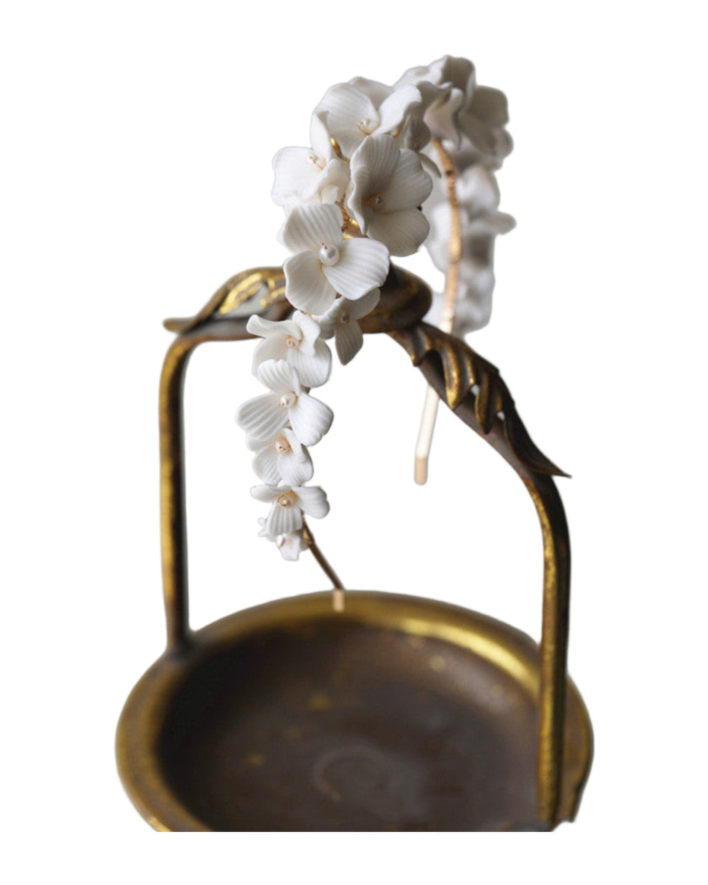 Bridal Simple Ceramic Flower Headband photo 6