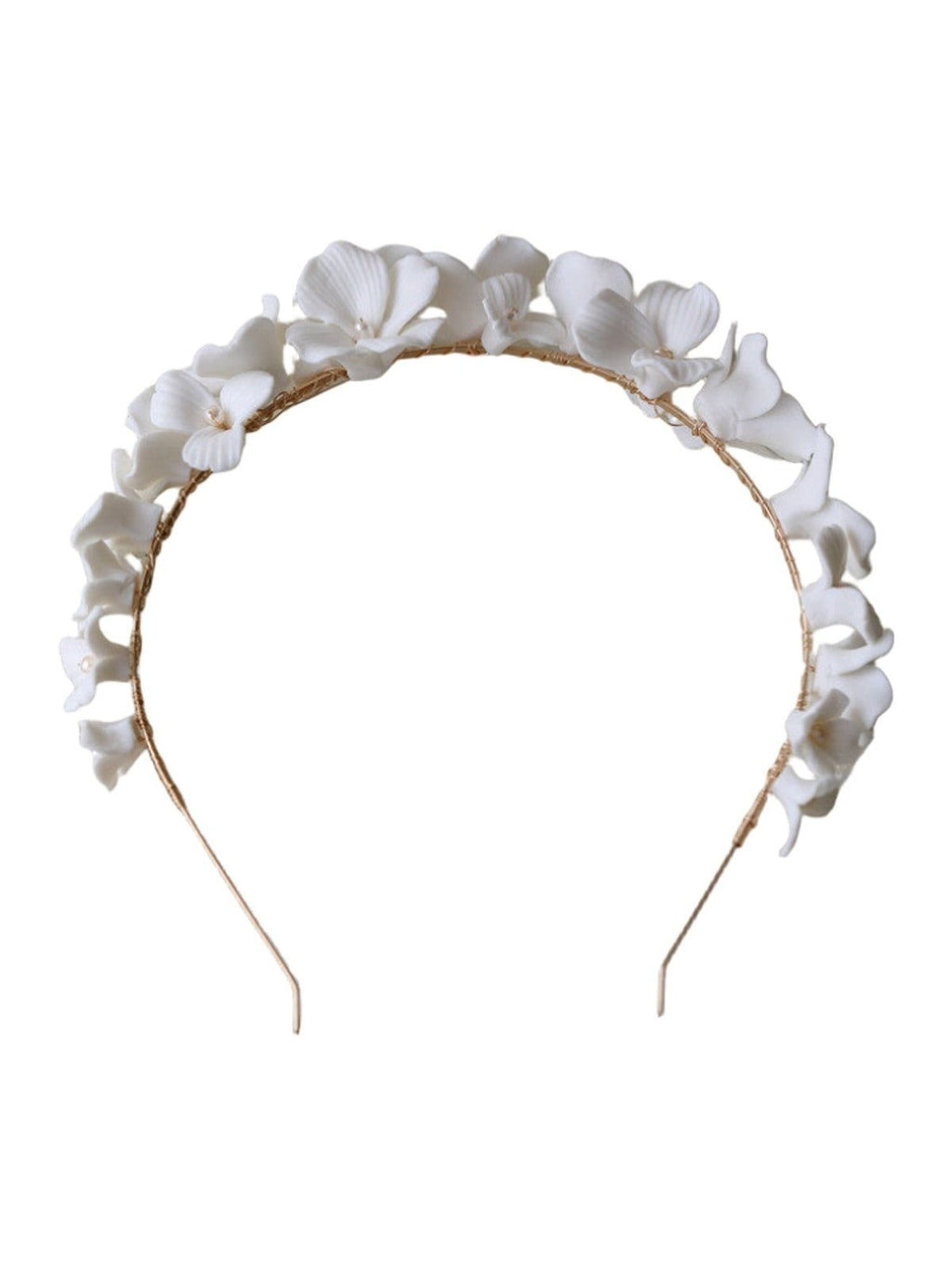 Bridal Simple Ceramic Flower Headband