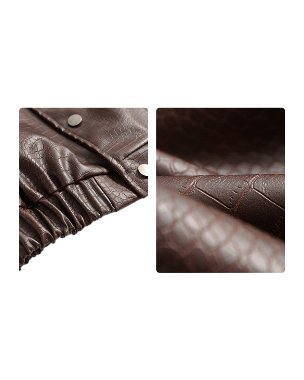 Leather Jacket Lapel Loose Retro Top photo 5