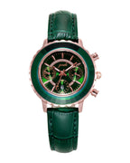 Green Leather Strap Belt Calendar Watch photo 3