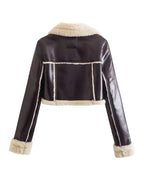 Short Lapel Long Sleeve Slim Jacket photo 3