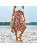 Floral Skirt Holiday Irregular Print