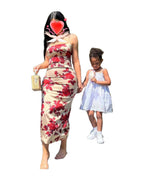 Rose Print Suspender Dress Cover photo 1