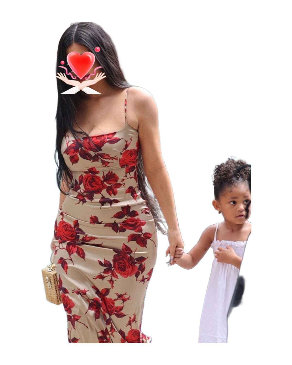 Rose Print Suspender Dress Cover photo 2