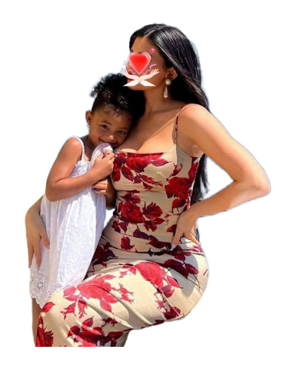 Rose Print Suspender Dress Cover photo 5