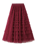 Cake Skirt White Gauze Pleated photo 1