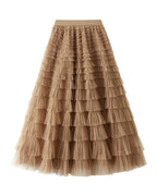 Cake Skirt White Gauze Pleated photo 12