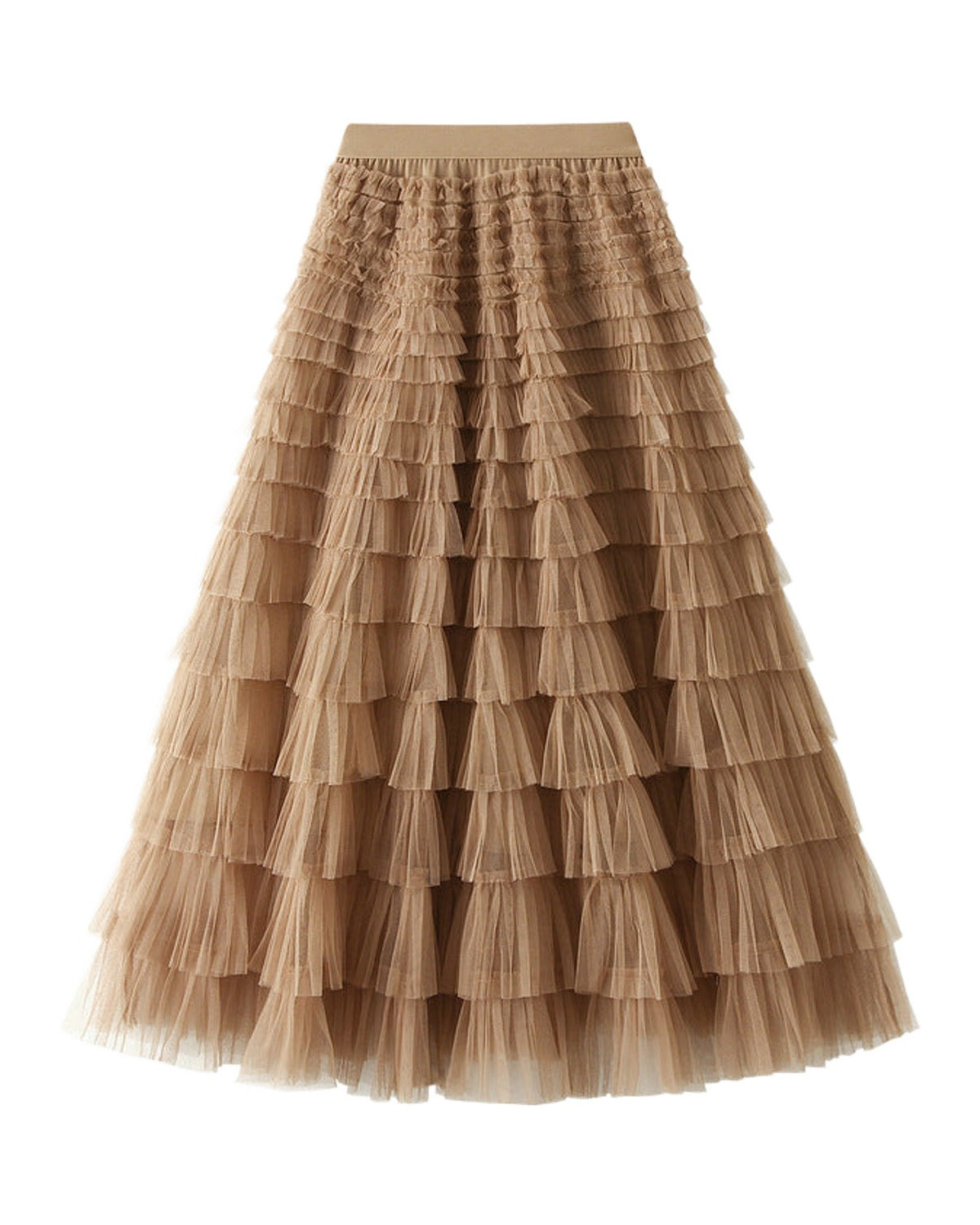 Cake Skirt White Gauze Pleated photo 12