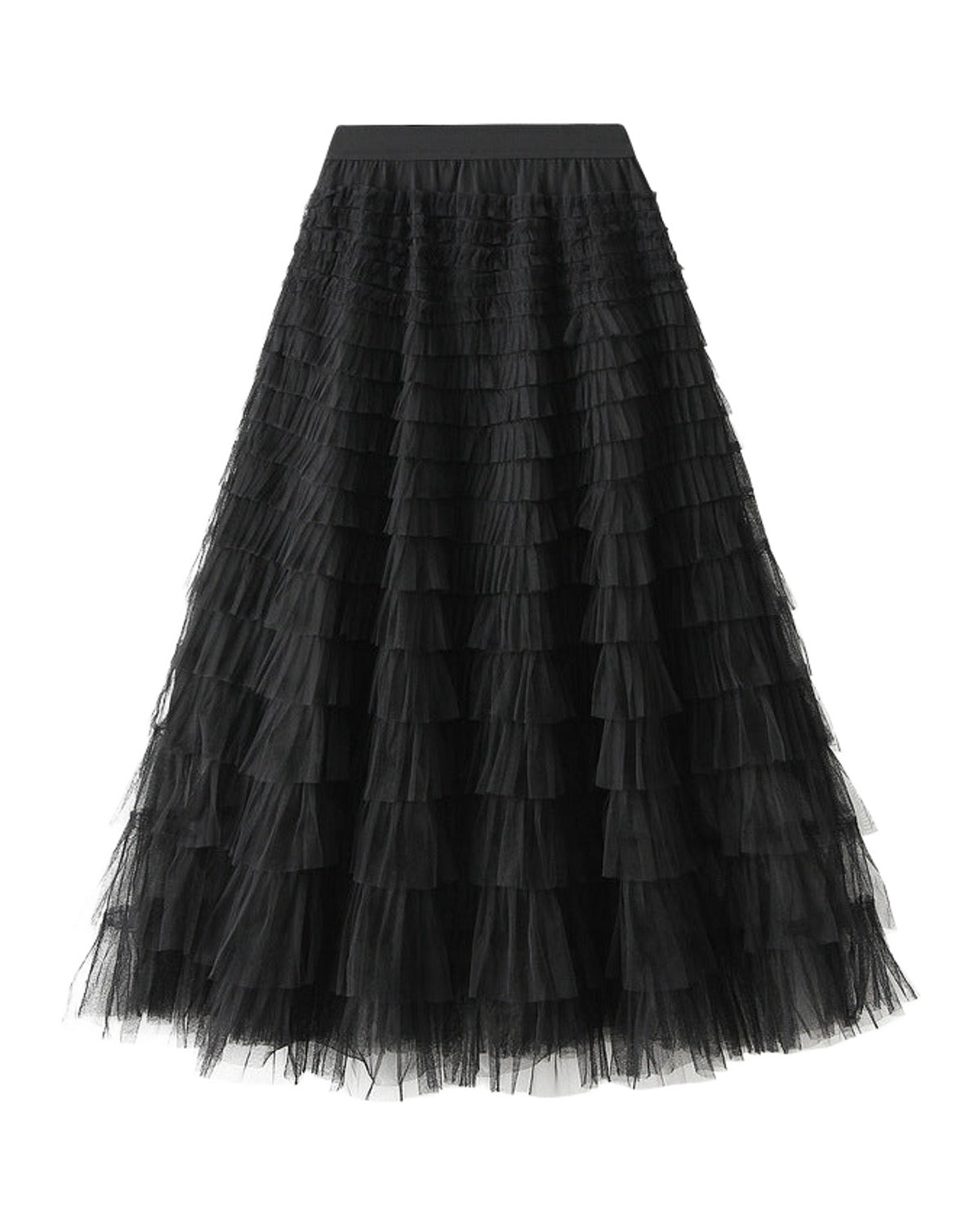 Cake Skirt White Gauze Pleated photo 13