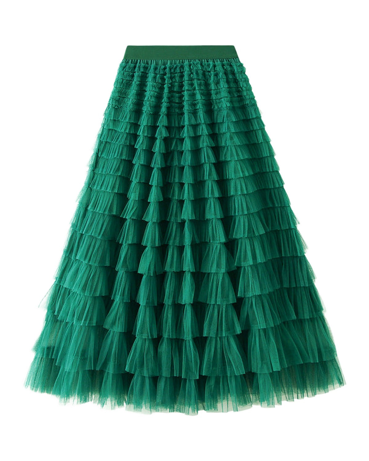 Cake Skirt White Gauze Pleated photo 14