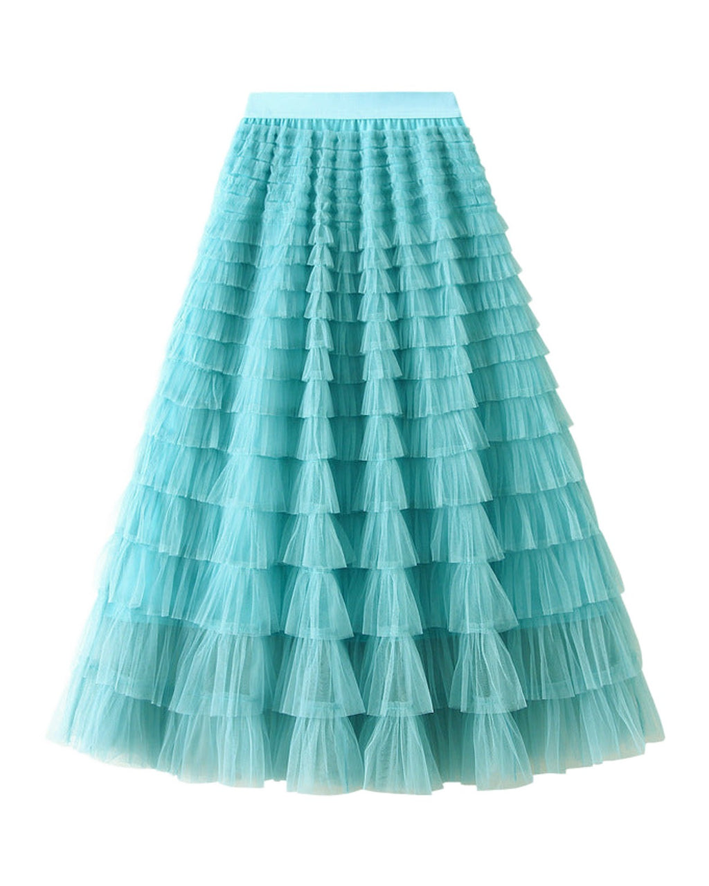 Cake Skirt White Gauze Pleated photo 4