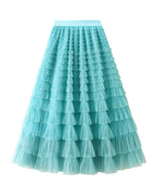 Cake Skirt White Gauze Pleated photo 4