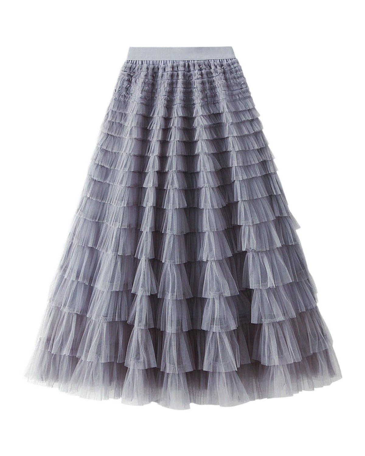 Cake Skirt White Gauze Pleated photo 6