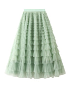 Cake Skirt White Gauze Pleated photo 7