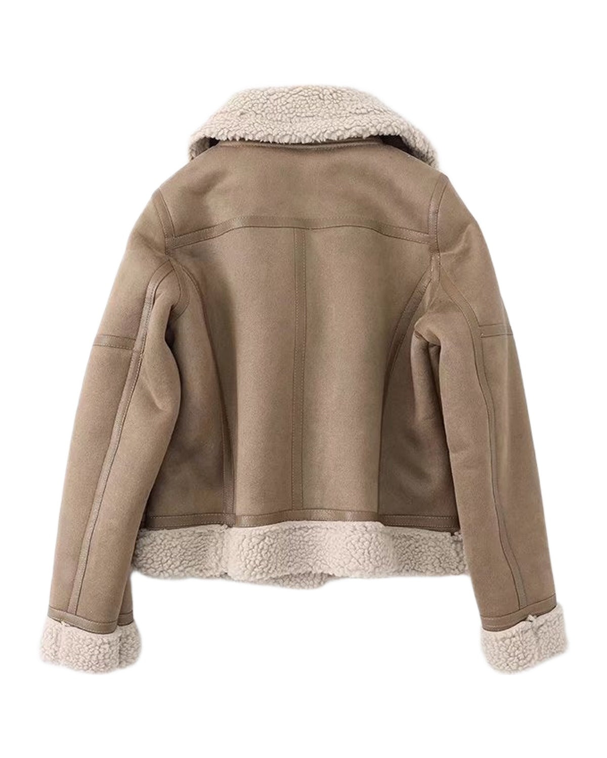 Fleece Autumn Winter Suede Fur Jacket Motorcycle photo 14
