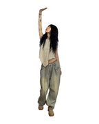 Straight Cylinder Floor Mopping Baggy Jeans photo 4