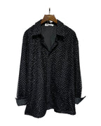 Fake Two-piece Mesh Loose Lapel Shirt photo 4