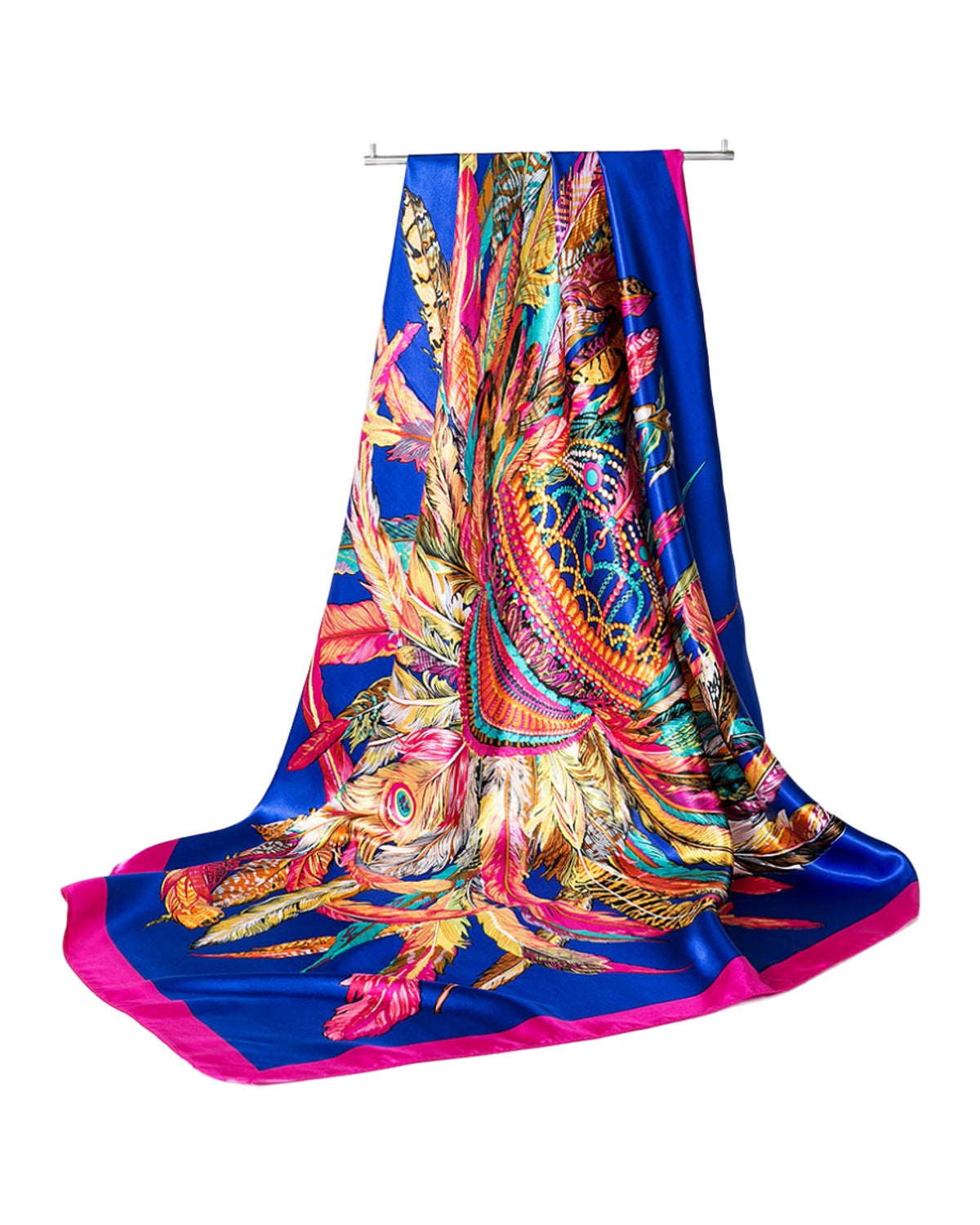 Silk Scarf Multi-functional Small Satin Shawl photo 2
