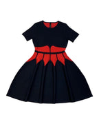 Printed Knitted Short-sleeved Dress photo 2