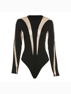 Clothes Mesh Long Sleeve Jumpsuit
