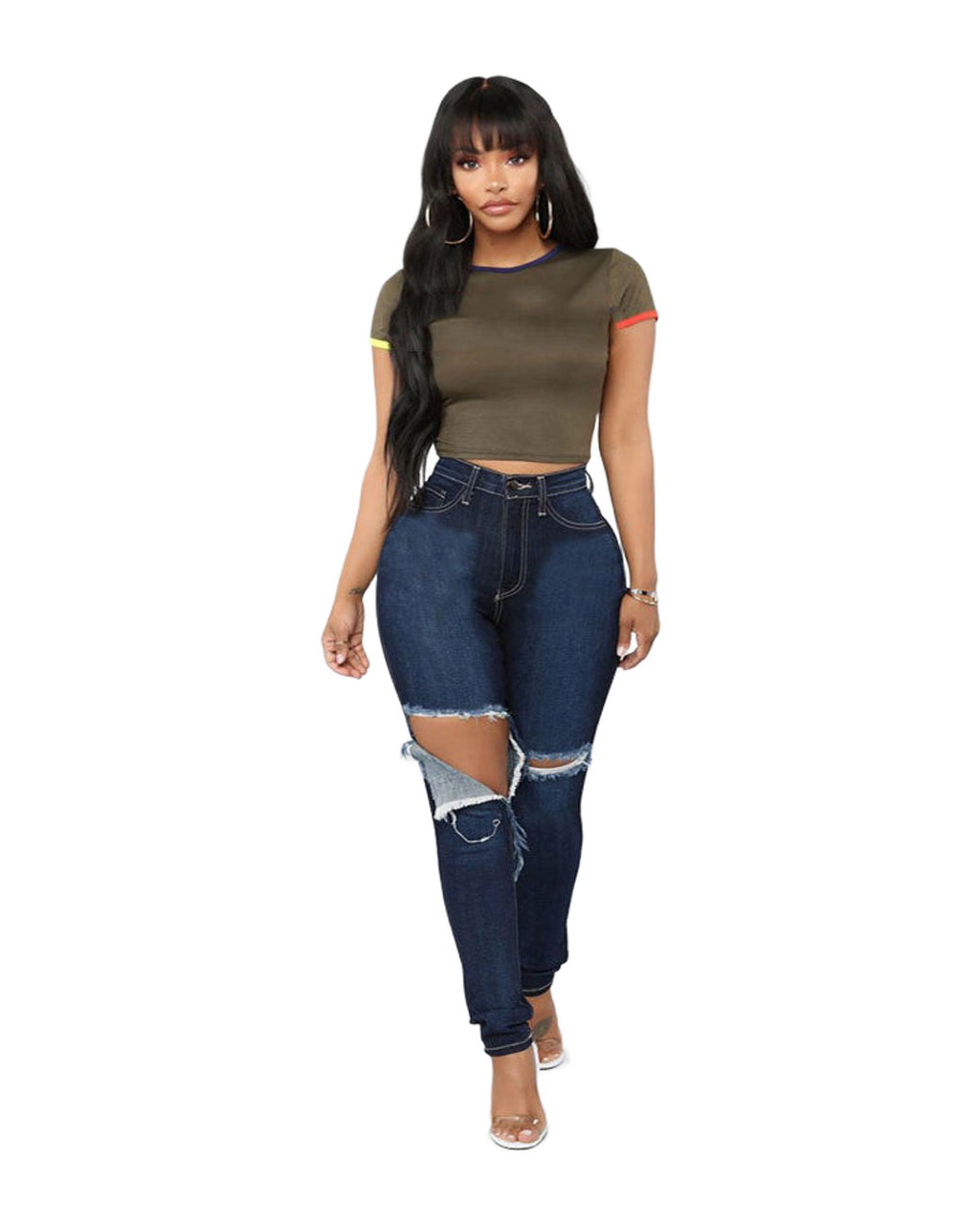 Ripped Slim Fit Skinny Jeans photo 4