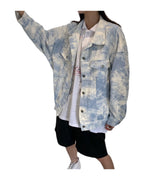 Tie-dye Denim Jacket Peplum Loose photo 1