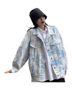 Tie-dye Denim Jacket Peplum Loose photo 2