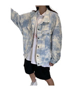 Tie-dye Denim Jacket Peplum Loose photo 5