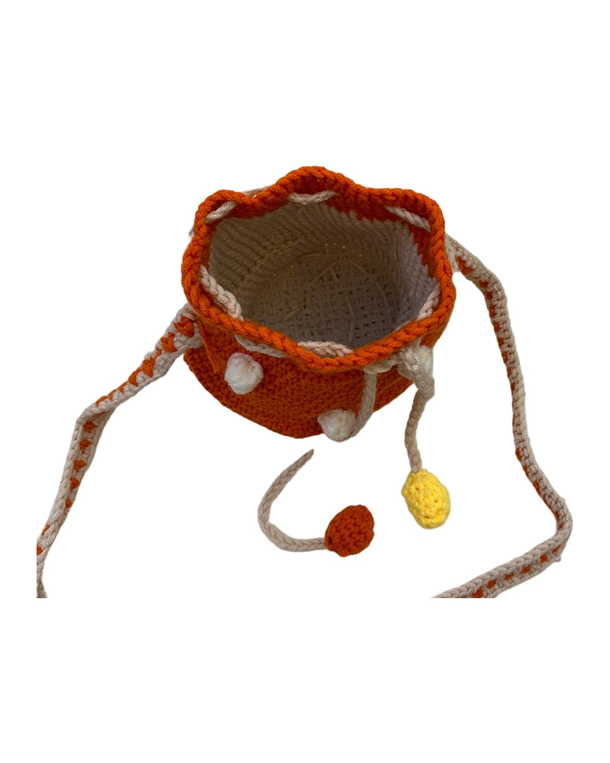 Handwoven Woolen Cute Mushroom Crossbody Bag photo 4