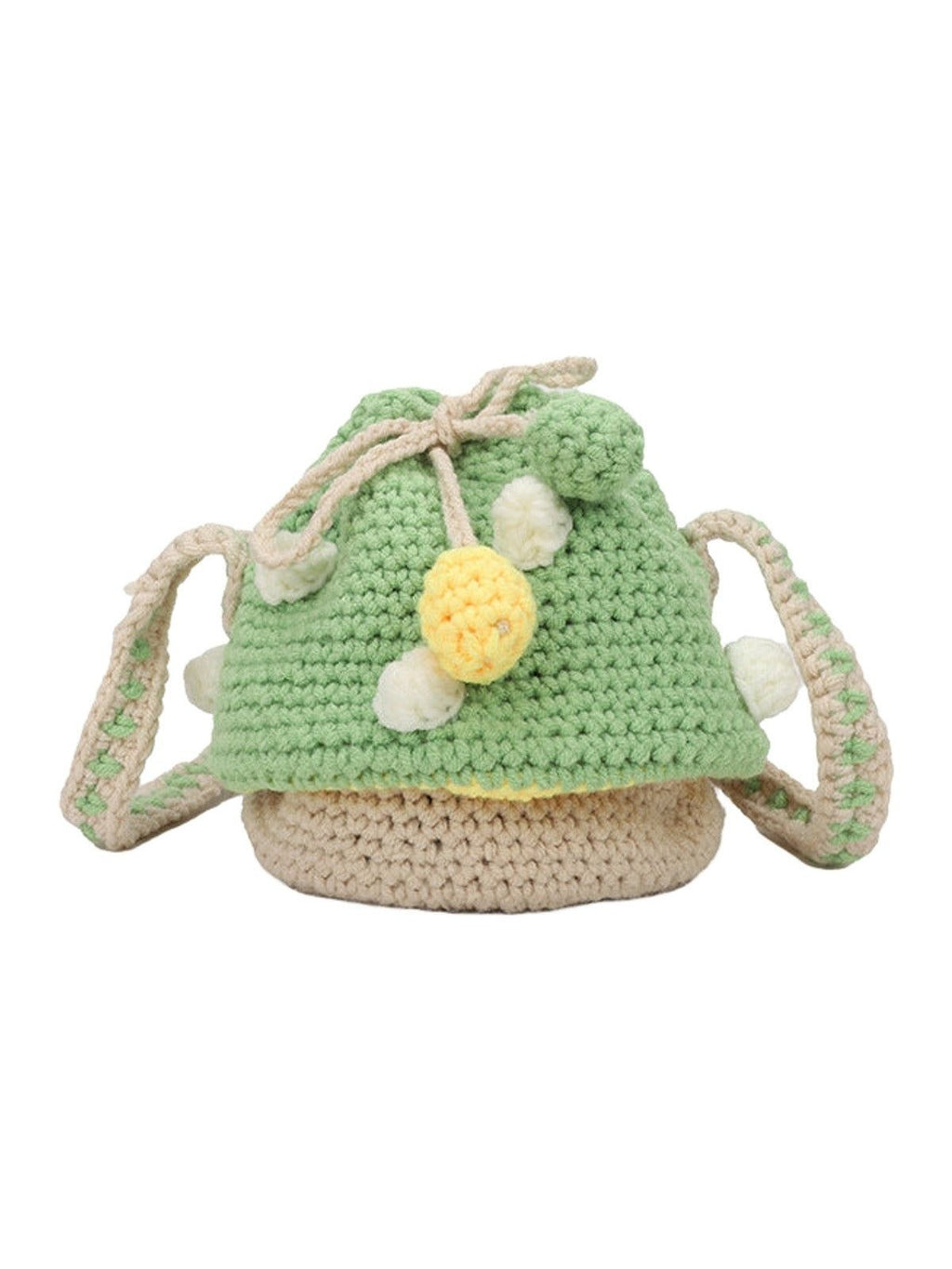 Handwoven Woolen Cute Mushroom Crossbody Bag