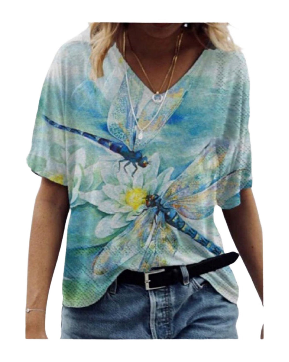 Flower Painting Printed T-shirt photo 3