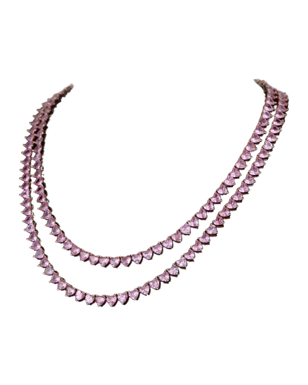 Hip Hop Heart-shaped Zircon Tennis Chain Rap Ornament photo 4