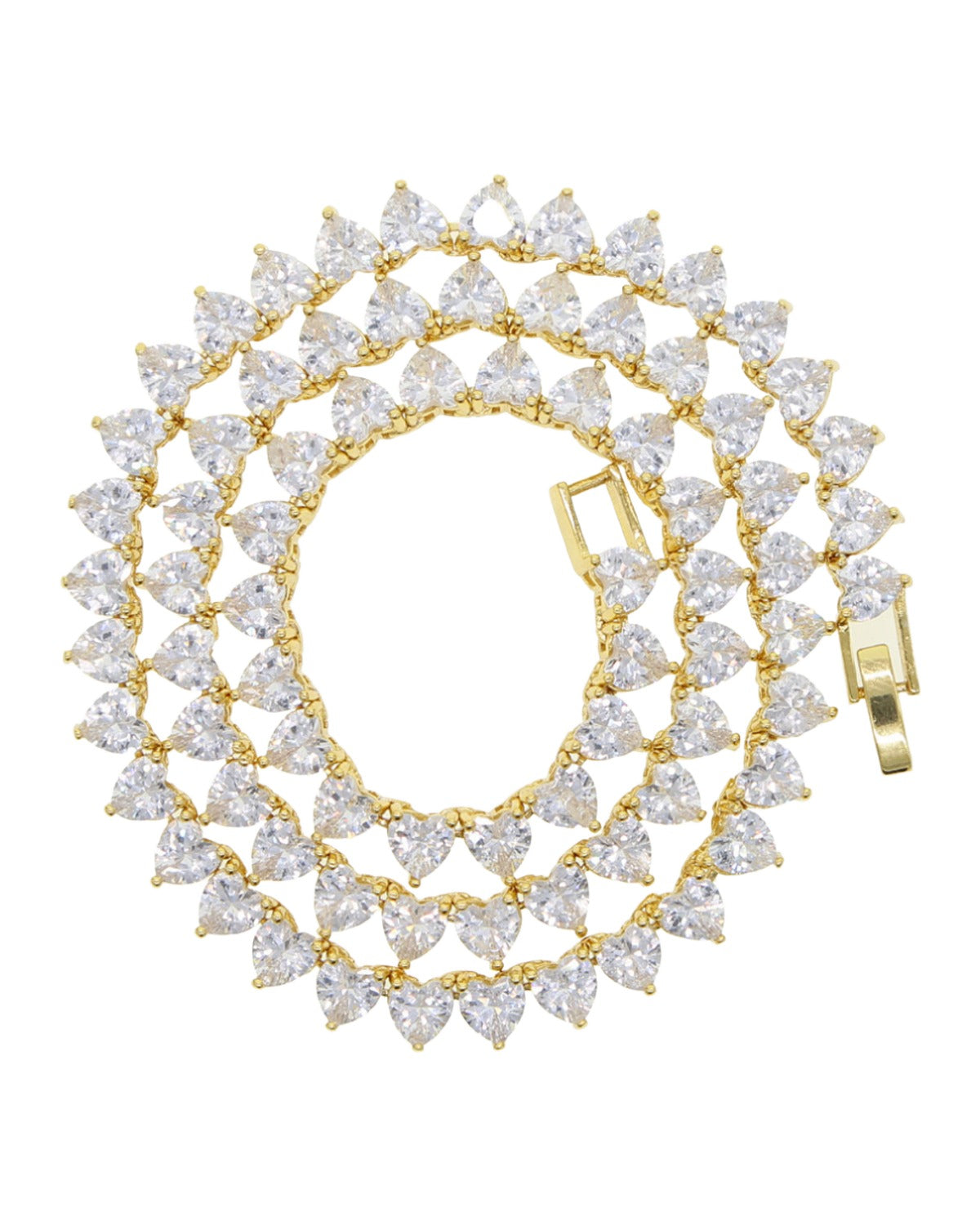 Hip Hop Heart-shaped Zircon Tennis Chain Rap Ornament photo 5