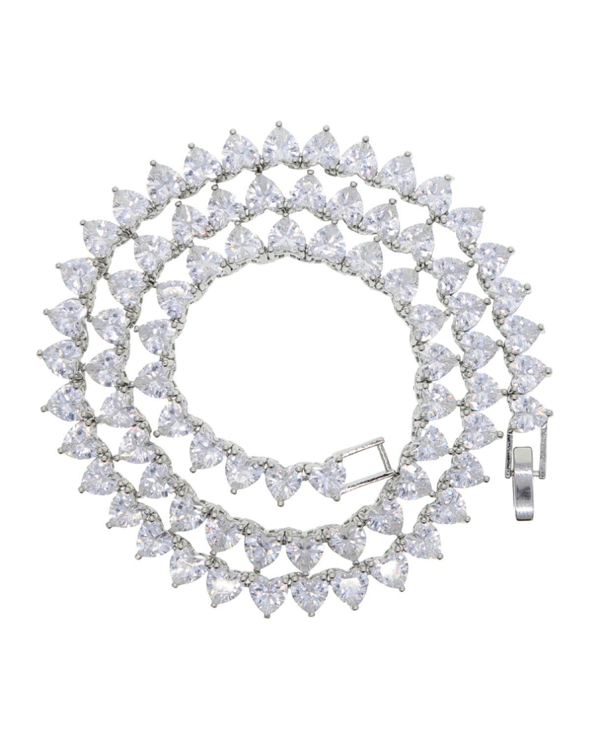 Hip Hop Heart-shaped Zircon Tennis Chain Rap Ornament photo 9