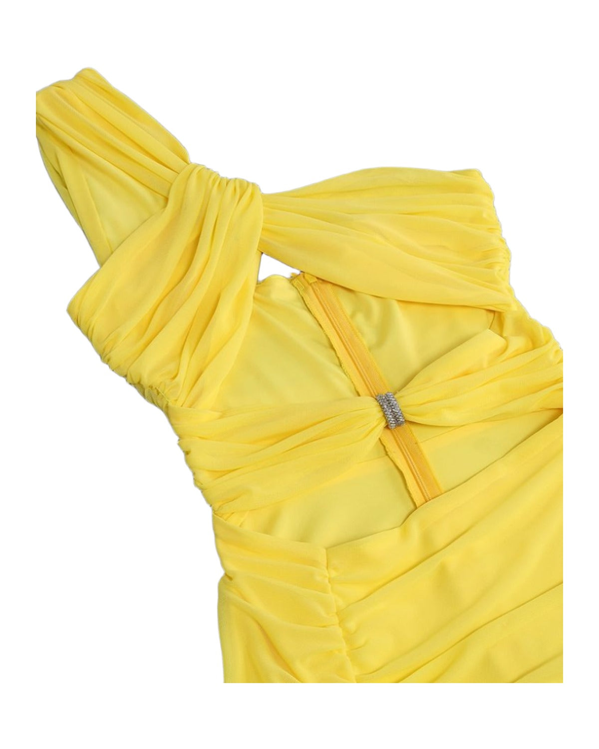 Twist Wrap Chest Solid Color Dress photo 1